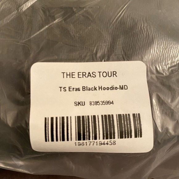Taylor Swift Black Eras Tour Hoodie Sweatshirt - Picture 3 of 4